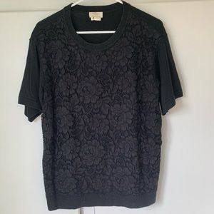 kate spade lace front sweater